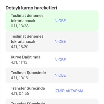 Manisa MNG Kargo Niobe Şubesi Teslimat Başarısız