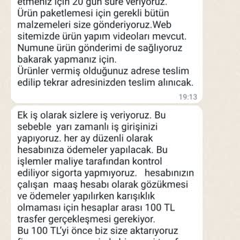 Sizindeisinizolsun.com İnternetten Annem E Evde Yapması İçin Paketleme İşine Başvurdum