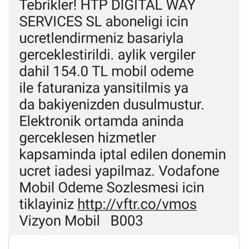 Vodafone Clickandplay Üyeliği İptali