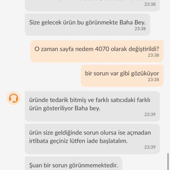 Trendyol Başka Ürün Gönderdi Ve Yanlış Bilgilendirdi.