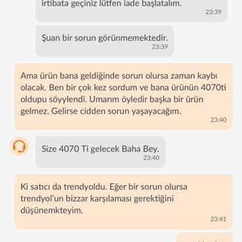 Trendyol Başka Ürün Gönderdi Ve Yanlış Bilgilendirdi.