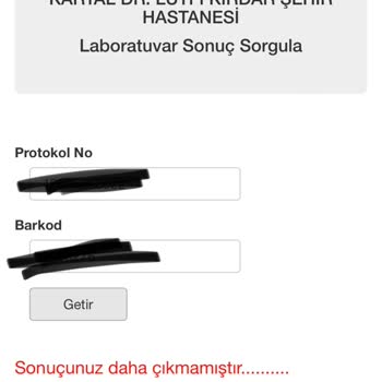 Kartal Dr. Lütfi Kırdar Şehir Hastanesi 1 Seneye Yakın Çıkmayan Hpv Sonucu