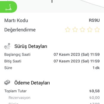 Martı Scooter Kullanımında Sorun Yaşıyorum