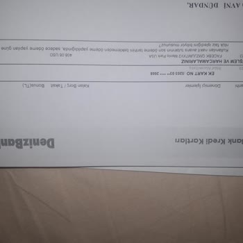 Denizbank Bilgim Dahilinde Olmayan Çekim