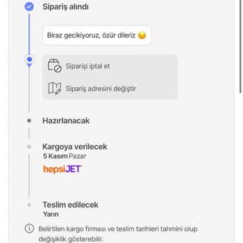 Hepsiburada Belirtilen Tarihte Gelmeyen Ürün