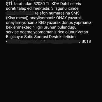 Vatan Bilgisayar Sıfır Diye Aldığım Cihaz 2. El