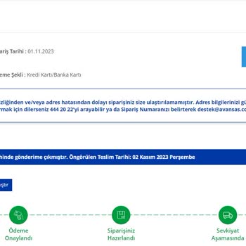 Avansaspro.com Siparişin Hiçbir Zaman Gelmemesi