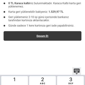 Karaca Züccaciye Karaca Lova'a Yüklenen Bakiye Karta Geri Yüklenemiyor!