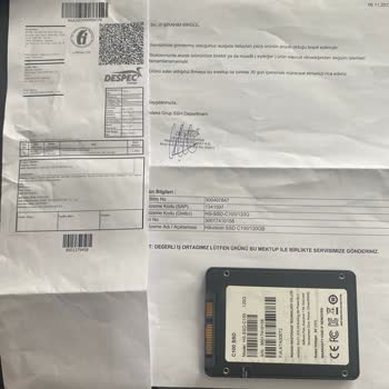 Despec Bilgisayar Despec Garantili Hikvision SSD Değişim Reddi.
