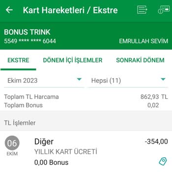 Garanti Bankası Kart Aidatı