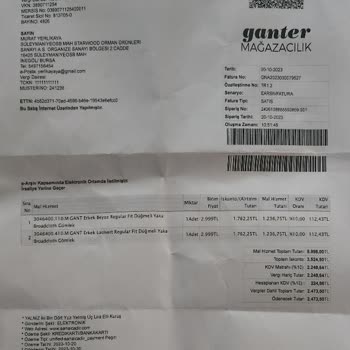 Sanal Çadır Gönderilen Sipariş Eksik