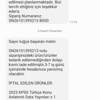 İsem Kitap Siparişlerimin Gönderilmemesi Ve Yayıneviyle İletişim Yok