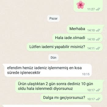kirmizibeyazz.com Kırmızıbeyaz Eczane Tarafından Para İadem Yapılmadı