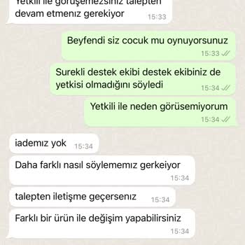 SC Sarvin Defolu Ürün Gönderip Ücret İadesi Yapmıyor