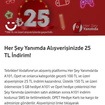 Vodafone Her Şey Yanımda Tüketici'ye Yönelik Aldatma