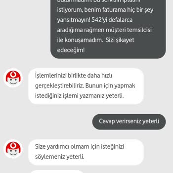 Vodafone 1240 Numaradan Gelen Haksız Talep