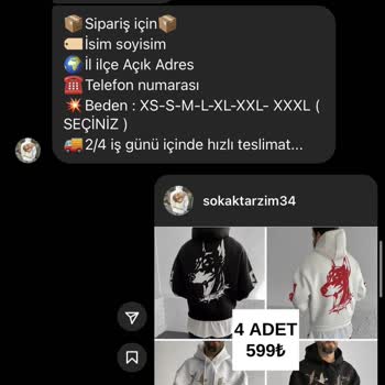 Sokaktarzim34 (Instagram) Ürünle İlgili Sorun