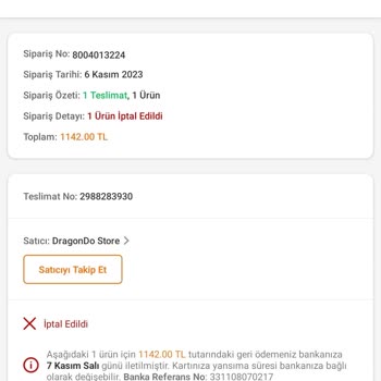 Trendyol Siparişimi Gerekçesiz İptal Etti
