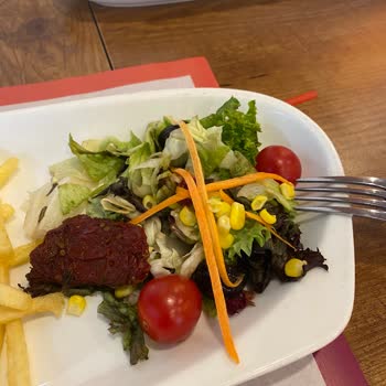 Tavuk Dünyası Kötü Tabak Ve Salata