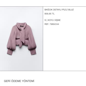 Zara Para İademi Yapmadı