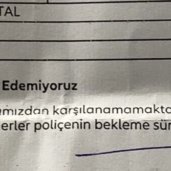 Allianz Sigorta Tamamlayıcı Sağlık Sigortası Serum Ücretini Karşılamıyor