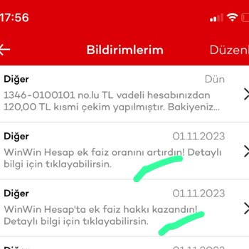 Akbank - Wın Wın Hesabı Faiz Oranları