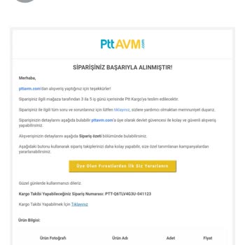 PttAVM Kargolarım Nerede Ne Zaman Gelecek