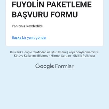 Fuyolin Paketleme Bilgilerimi Aldı