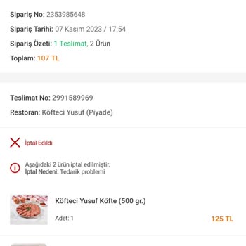 Trendyol Sebepsiz Sipariş İptali