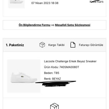 Occasion Ürün Değişimi Ya Da Para İadesi İstiyorum