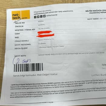 Nettech Arka Kapak Tamiri İçin Cihazımı Verdim Ekranımda Ölü Piksel İle Aldım