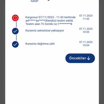 Aras Kargo Ürün Teslimatı Yapılmadı Ve Kargo Takibi De Teslim Edildi Görünüyor.