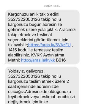 Aras Kargo Şanlıurfa Elruha Şubesi Kargoyu Teslim Etmiyor