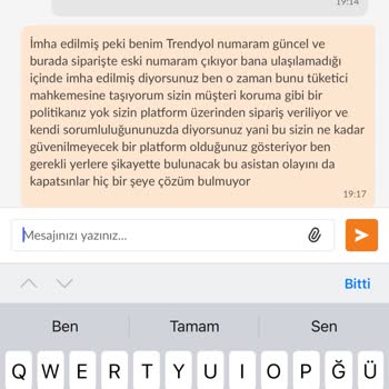 Trendyol Yemek Bilgim Dışında Siparişim İptal Edildi Ve İade Yapılmadı