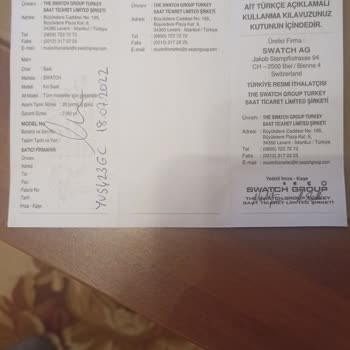 Swatch Çalışmayan Saatin Tamiri Yapılmaması