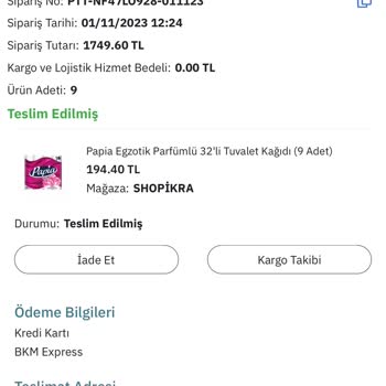Epttavm Ve S H O P İ K R A Adlı Satıcı