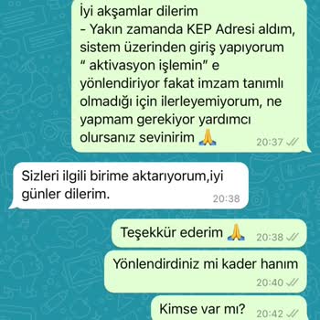 PTT KEP-Aktivasyonu İşlemi Başarısızlığı