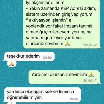 PTT KEP-Aktivasyonu İşlemi Başarısızlığı