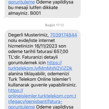 Türk Telekom Kullanmadığım İnternetin Faturası