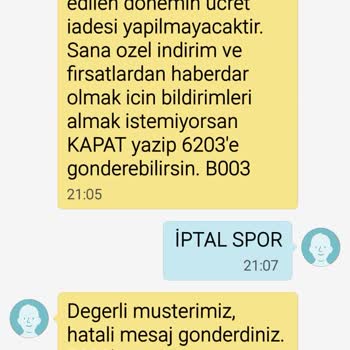 Vodafone İsteğim Dışı Paket İptali Ve Ücret İadesi