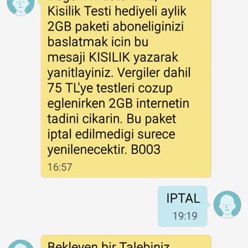 Vodafone İsteğim Dışı Paket İptali Ve Ücret İadesi