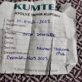 Kumtel Tamir Süresi Geçen Ürünümün Ücret İadesi