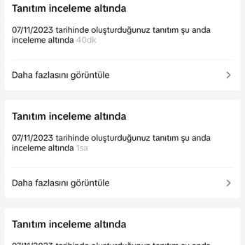 TikTok Tanıtımım 1 Saattir İnceleme Altında