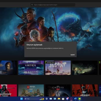 Geforce Now (Oturumunuzu Açamıyoruz Diyor)