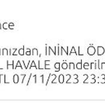 İninal Kartımın Para İadesi Yapılmasını İstiyorum