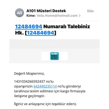 A101 Kötü Kargo Firması İle Çalışıyor