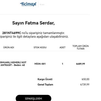 Vakro Boutique Ücretini Aldıkları Siparişimi Göndermediler