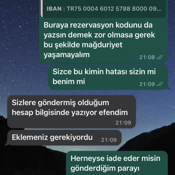 Golden Turizm Golden Night Turizm Paramı İade Etmiyor