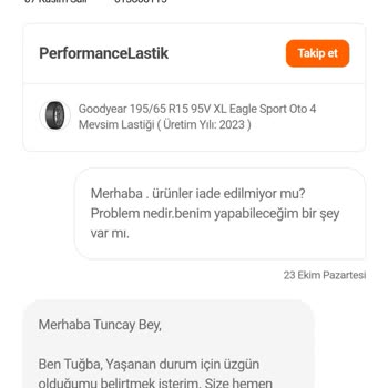 Hepsiburada İade Edilmeyen Lastik