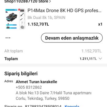 Aliexpress Yanlışlıkla Ürün Teslimat Onayı Verdim